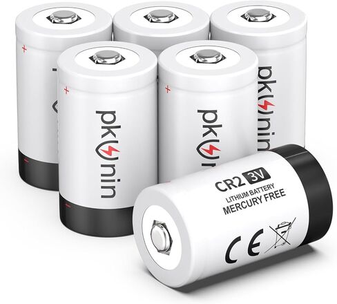 بطارية PKUNIN CR2 3V CR15h270 بطارية ليثيوم 3 فولت لمصباح يدوي 6 عبوات in Kuwait