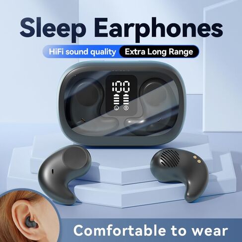 Bluetooth Earbuds,Wireless Sleep Ear Buds,Invisible Noise Cancelling Headphones,Bluetooth 5.4 Sleeping Headset for Side Sleepers Small Ears Canal,Discreet in-Ear Tiny Earphones,for Samsung/Android in Saudi Arabia