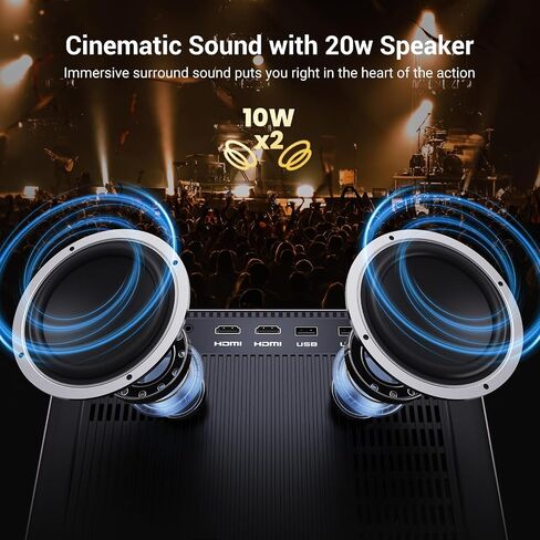 HAPPRUN 2500 ANSI 4K Decoding Outdoor Projector with Built-in Streaming App in Saudi Arabia