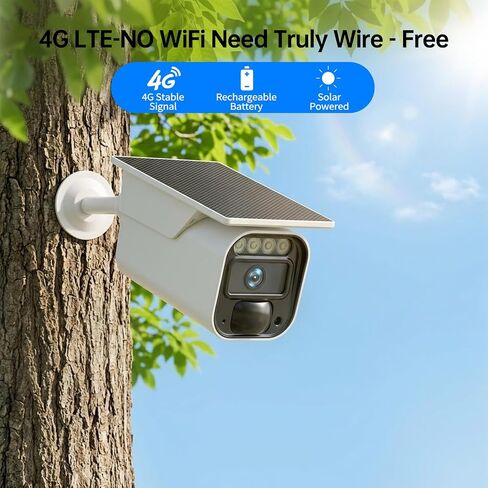 4G LTE Cellular Security Camera with Integrated Solar Panel, No WiFi Needed in Saudi Arabia