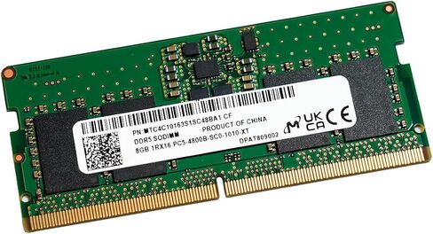 Micon 8GB PC5 DDR5 4800 1Rx16 MTC4C10163S1SC48BA1 غير مخزنة غير ECC 1Rx16 CL46 1.1v دفتر ذاكرة الوصول العشوائي وحدة الذاكرة ترقية in Kuwait