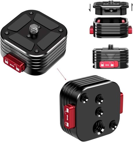 Claw Quick Release Plate Kit Stabilizer Mount Adapter Quick Release Base for Action / DSLR Camera, With Arca-Swiss Fit Dovetail for Fast Switch between Arca Fit Tripod Head Clamp Rail Slider Gimbal in Saudi Arabia