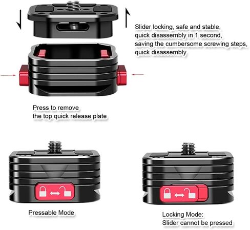 Claw Quick Release Plate Kit Stabilizer Mount Adapter Quick Release Base for Action / DSLR Camera, With Arca-Swiss Fit Dovetail for Fast Switch between Arca Fit Tripod Head Clamp Rail Slider Gimbal in Saudi Arabia