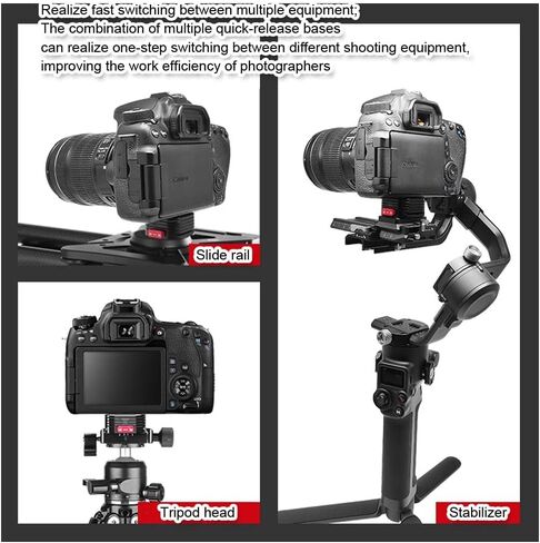 Claw Quick Release Plate Kit Stabilizer Mount Adapter Quick Release Base for Action / DSLR Camera, With Arca-Swiss Fit Dovetail for Fast Switch between Arca Fit Tripod Head Clamp Rail Slider Gimbal in Saudi Arabia