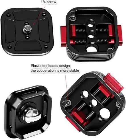 Claw Quick Release Plate Kit Stabilizer Mount Adapter Quick Release Base for Action / DSLR Camera, With Arca-Swiss Fit Dovetail for Fast Switch between Arca Fit Tripod Head Clamp Rail Slider Gimbal in Saudi Arabia
