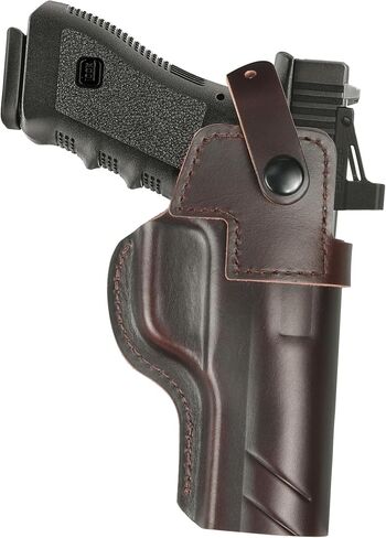 G17 G19 Holster OWB Custom Fit Glock 17, 19, 19X, 22, 23, 26, 31, 32, 44, 45 - Optics Ready/ - Top Grain Leather in Saudi Arabia