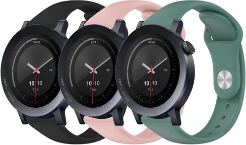 3 Pack Watch Bands Compatible with CMF Watch 3 Pro/Pro 2/Pro 1 Smartwatch,22mm Soft Silicone Sport Strap Replacement Wristband for Tozo S5/S3/S6/aeac IDW208 Plus Women Men in Kuwait