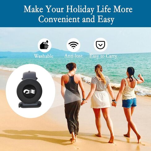 [4 Pack] Princess Cruise Medallion Watch Adapters Holder for Carnival Ocean Medallion 2025, 2026, Fits Watch Wristbands, Pet Silicone Protective Case - Dog Collar Cover for Air-Tags - Black/White in Saudi Arabia