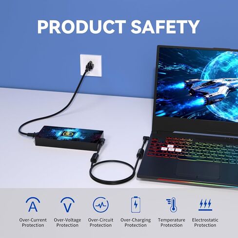 280W for Asus Laptop Charger 6.0 x 3.7MM Fit for ROG Strix,Zephyrus,TUF in Saudi Arabia