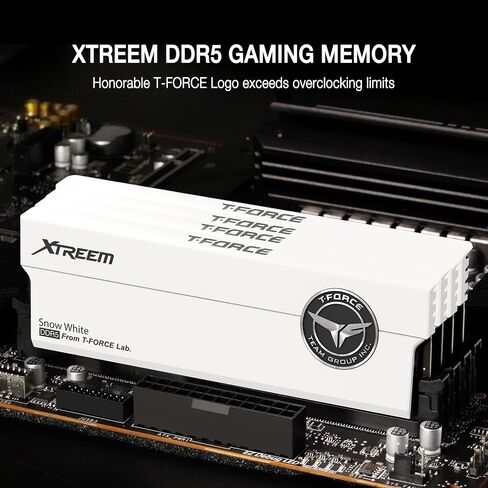 TEAMGROUP T-Force XTREEM DDR5 Ram 32GB (2x16GB) 8000MHz PC5-64000 CL38 A-DIE Desktop Memory Module Ram for Intel XMP 3.0 & AMD Expo Compatible White FFWD532G8000HC38DDC01 in Kuwait