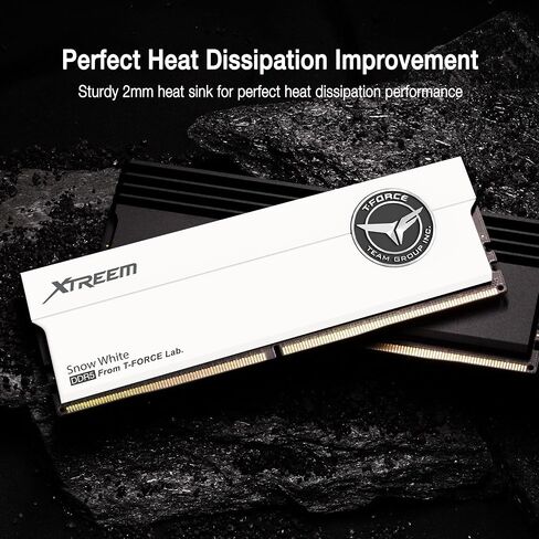TEAMGROUP T-Force XTREEM DDR5 Ram 32GB (2x16GB) 8000MHz PC5-64000 CL38 A-DIE Desktop Memory Module Ram for Intel XMP 3.0 & AMD Expo Compatible White FFWD532G8000HC38DDC01 in Kuwait
