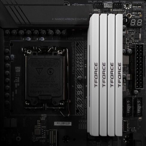 TEAMGROUP T-Force XTREEM DDR5 Ram 32GB (2x16GB) 8000MHz PC5-64000 CL38 A-DIE Desktop Memory Module Ram for Intel XMP 3.0 & AMD Expo Compatible White FFWD532G8000HC38DDC01 in Kuwait
