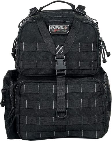 G.P.S. Tactical Range Backpack | Tan | 3 Handguns Capacity | Molle Webbing | Durable Waterproof Stain-Resistant Shooting Tactical Gear in Saudi Arabia