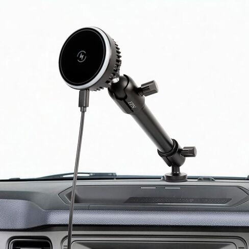 Magnetic Wireless Charging Phone Mount Holder for Ford Bronco 2021 2022 2023 2024 2025 2/4 Door, 7.3" Aluminum Alloy Arm, Dual 360 Rotation, Compatible with MagSafe iPhone 17 16 15 14 13 12 Series in Saudi Arabia