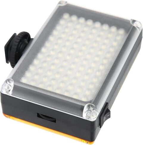 Portable LED Video Light for Camera, 96 LEDs Fill Lamp with Hot Shoe, 3 Power Modes, Soft Warm Light for Interview Photography in Kuwait
