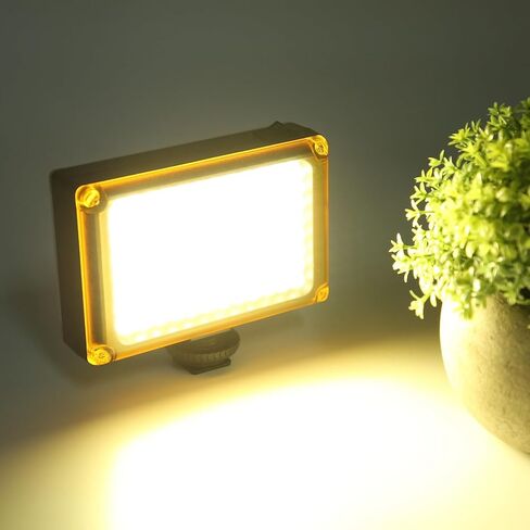 Portable LED Video Light for Camera, 96 LEDs Fill Lamp with Hot Shoe, 3 Power Modes, Soft Warm Light for Interview Photography in Kuwait
