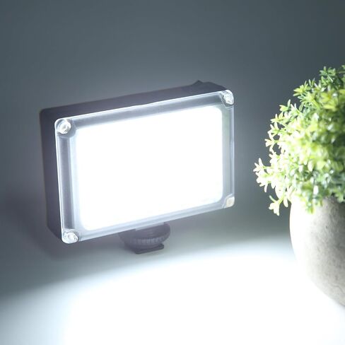 Portable LED Video Light for Camera, 96 LEDs Fill Lamp with Hot Shoe, 3 Power Modes, Soft Warm Light for Interview Photography in Kuwait