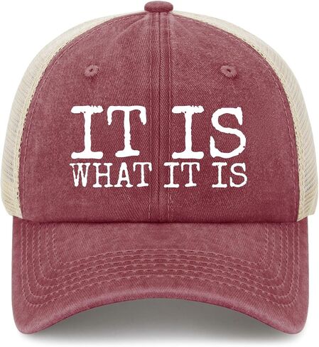 It is What It is Hat Funny Trucker Hats Men Baseball Caps Gifts in Saudi Arabia
