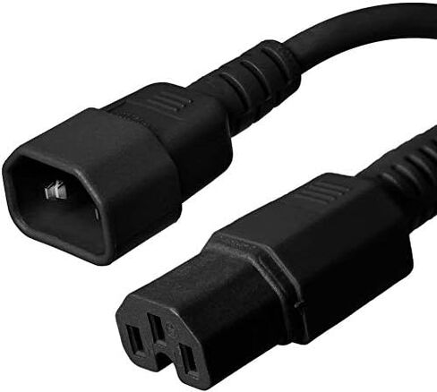 IEC C14 to IEC C15 Power Cord - 10 Foot, 10A/250V, 18/3 AWG - Iron Box Part # IBX-9991-10 (10 ft) in Saudi Arabia