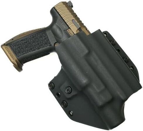 OWB Kydex Holster for Canik TTI Combat Taran Tactical Innovations with Olight Baldr Pro R | Right Hand | Light Bearing | Optic Ready RMR Cut | Adjustable Retention | Made in USA in Saudi Arabia