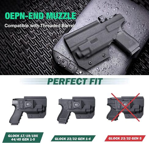 TSG Red Dot Compatible IWB Kydex RH Holster with Adjustable Cant & Retention Fits: Glock 19/Streamlight TLR-8 in Kuwait