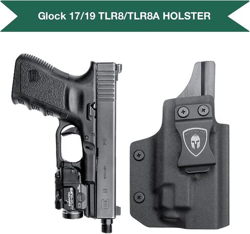 TSG Red Dot Compatible IWB Kydex RH Holster with Adjustable Cant & Retention Fits: Glock 19/Streamlight TLR-8 in Kuwait
