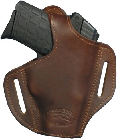 New Barsony Brown Leather Pancake Holster for 380 and Small 9mm 40 45 in Saudi Arabia