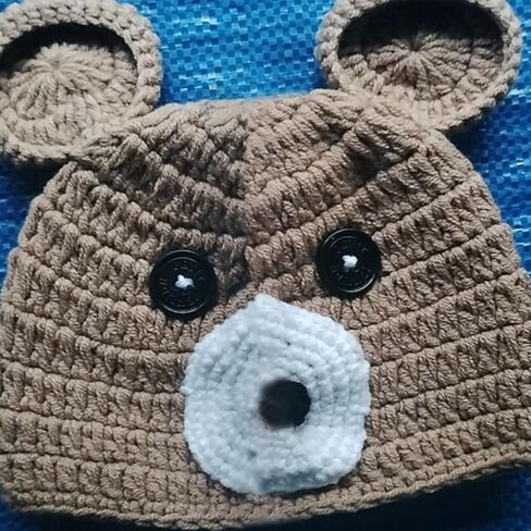 Newborn Bear Photography Outfit Set, Knitted Bear Hat Pants and Shoes Costume for 0-1 Month Infant Photo Props in Saudi Arabia