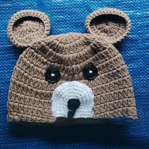 Newborn Bear Photography Outfit Set, Knitted Bear Hat Pants and Shoes Costume for 0-1 Month Infant Photo Props in Saudi Arabia