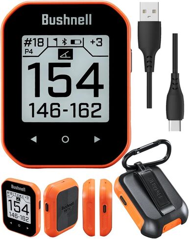 Bushnell Phantom 3 Slope GPS Golf Orange with Slope Technology, Touchscreen, Magnetic Cart Mount with Towel Bundle in Saudi Arabia
