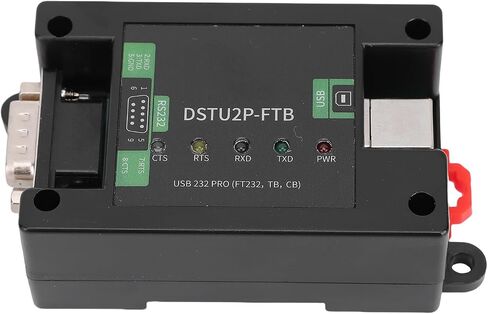 USB B to Isolated Converter Adapter, FT232 USB Serial Chip Serial Converter Module, with Rail DB9 Male in Saudi Arabia