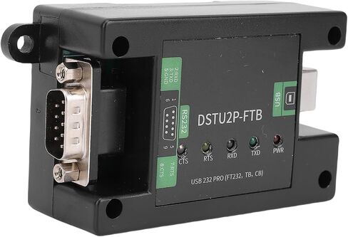 USB B to Isolated Converter Adapter, FT232 USB Serial Chip Serial Converter Module, with Rail DB9 Male in Saudi Arabia
