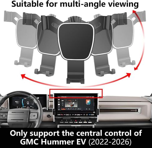 Car Phone Holder Center Console Organizer for GMC Hummer EV 2022 2023 2024 2025 2026 Auto Accessories Navigation Bracket Interior Decoration Screen Mobile Cell Phone Mount case in Saudi Arabia