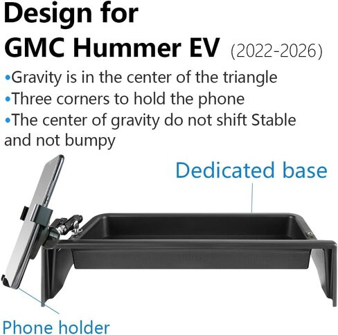 Car Phone Holder Center Console Organizer for GMC Hummer EV 2022 2023 2024 2025 2026 Auto Accessories Navigation Bracket Interior Decoration Screen Mobile Cell Phone Mount case in Saudi Arabia