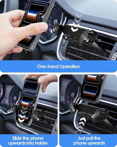 LENTION Car Phone Holder Mount, Air Vent Phone Holder for Car with Triangular Metal Hook, Compatible with iPhone 17/16 Pro Max Samsung Galaxy One-Hand Operation for Safe Driving(G11-V01) in Saudi Arabia