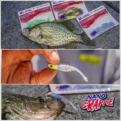 Baitfuel 2’’ NanoShad Black Chartreuse in Saudi Arabia