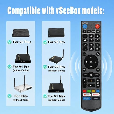 Control for vSeeBox Replacement Voice Remote, Programmable Remote in Saudi Arabia