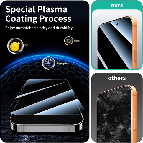 3-Pack Privacy Screen Protector for iPhone 17 Pro Max/16 Pro Max, Anti-Spy Tempered Glass Film, Dark Private Black Protection, 9H Hardness, Anti-Scratch, Bubble Free, Case Friendly in Saudi Arabia