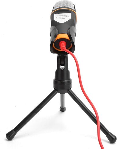 Yoidesu Plug and Play Omnidirectional Condenser Microphone Kit with Foldable Tripod Stand, Wired Computer Mic with Builtin Windproof Sponge, High Sensitivity 1.8m/5.9ft Cable for (Black) in Saudi Arabia