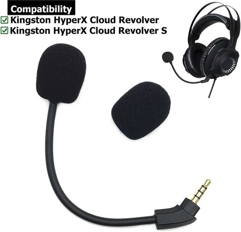 Revolver Mic Boom, Replaceable 3.5mm Game Headphone Microphone Boom for HyperX Cloud Revolver S Gaming Headset in Saudi Arabia