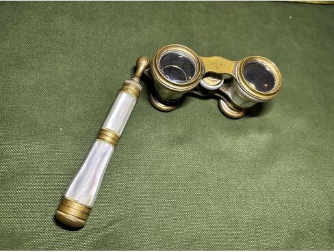 Opera Glasses Binoculars with French Brass Engraving, Portable Compact Design for Concerts Theater and Bird Watching, Refined Accessory for Women, White Finish, Beden in Saudi Arabia