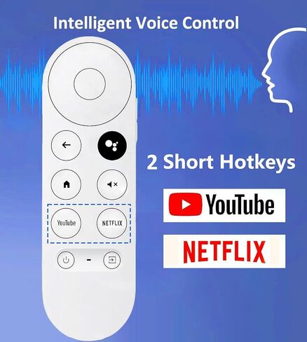 Replacement Voice Remote for Google Chromecast 4K Snow HD TV, for Chromecast with Google-TV Remote, for GoogleTV HD/ 4K Snow Streaming Stick，for G9N9N, GA01919-US in Saudi Arabia
