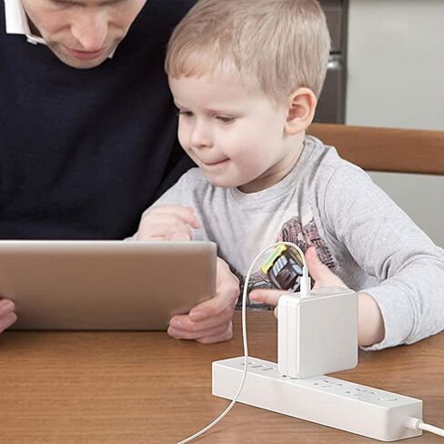 شاحن Mac Book Pro - شاحن USB C بقوة 118 واط متوافق مع MacBook Pro/Air، M1 M2 M3 M4 M5، iPad Pro، Samsung Galaxy، والمزيد من أجهزة USB-C (يتضمن كابل 6.6 قدم) in Kuwait