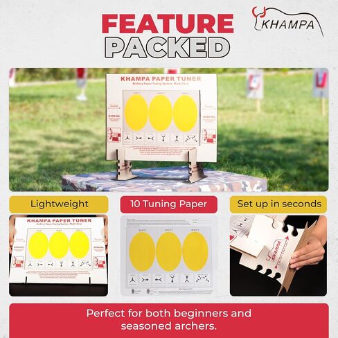 DIY Archery Paper Tuning Kit with Stand & Replaceable Target Sheets in Saudi Arabia