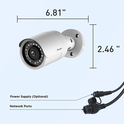 5MP PoE Wired Security Bullet IP Camera Outdoor, PB37FA1-5M-1 in Saudi Arabia