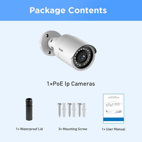 5MP PoE Wired Security Bullet IP Camera Outdoor, PB37FA1-5M-1 in Saudi Arabia