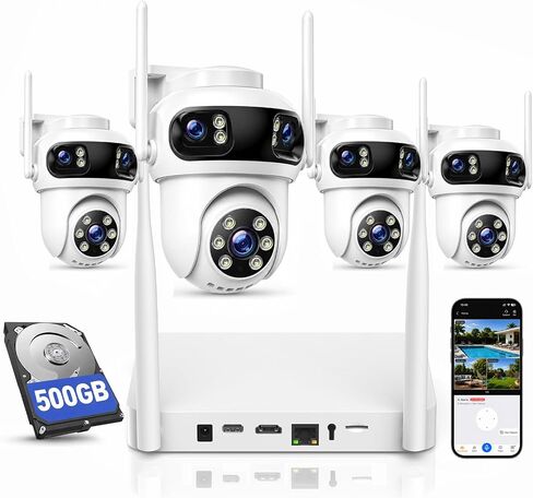 CAMCAMP Triple-Lens Wireless Security Camera System Outdoor with 12 Views in Saudi Arabia
