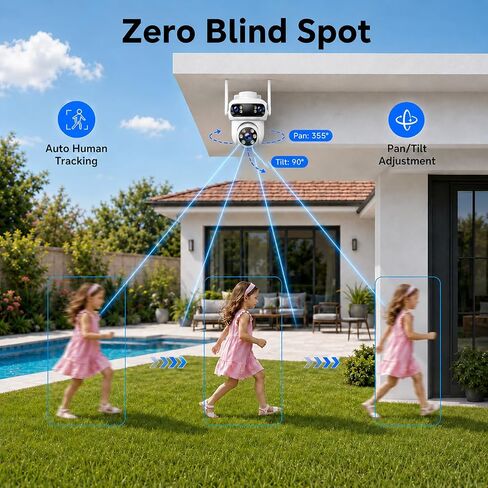 CAMCAMP Triple-Lens Wireless Security Camera System Outdoor with 12 Views in Saudi Arabia