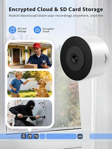 Septekon 2K Window Security Camera, 2.4G & 5G WiFi, No-Drill 18° Tilt Mount in Saudi Arabia