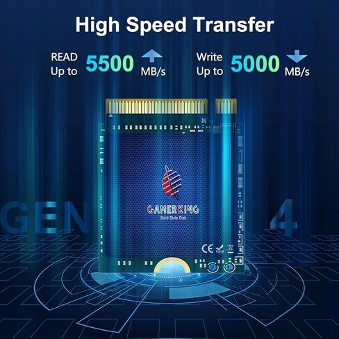 GAMERKING M.2 2230 SSD 2TB PCIe NVMe Gen 4.0X4 Internal Solid State Drive in Saudi Arabia
